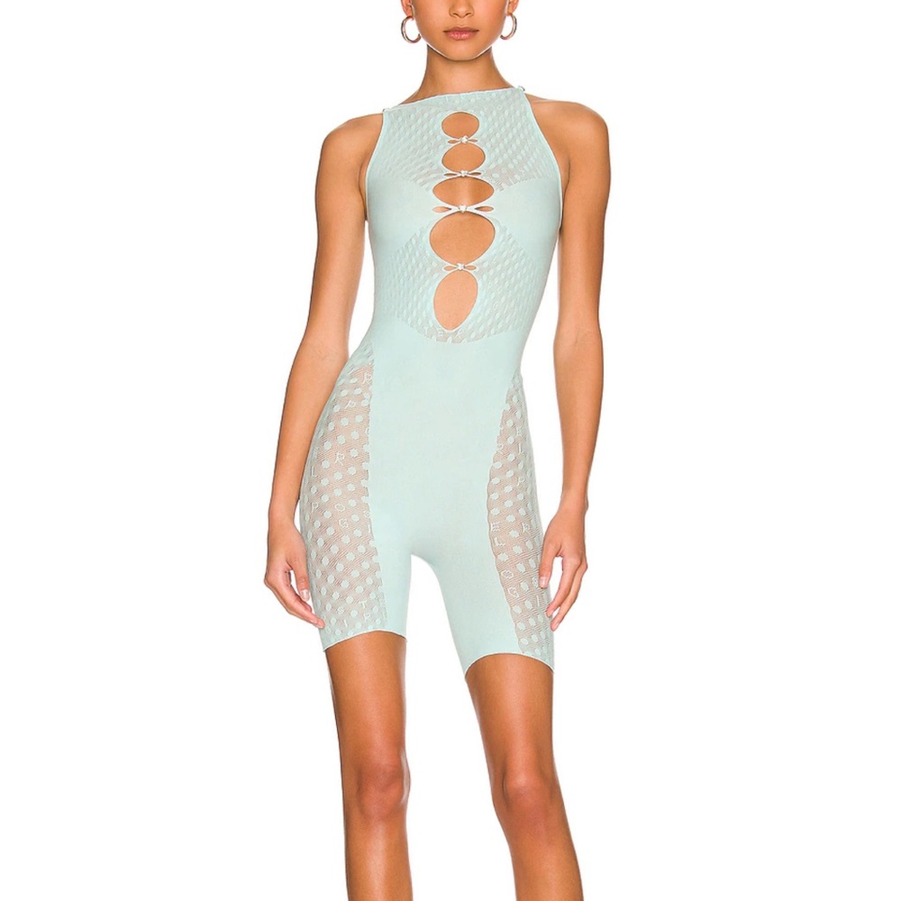 NWOT Poster Girl Jetta Romper in Soft Turquoise